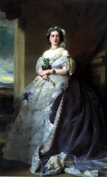 フランツ・クサヴァー・ウィンターハルター Painting - 女性王族の肖像画 フランツ・クサヴァー・ウィンターハルター
